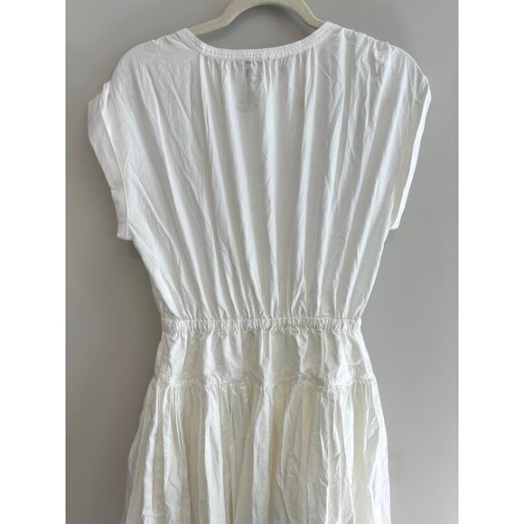 NWT J.Crew Drop Waist Midi Dress In Cotton Poplin White Size Small - Picture 8 of 9